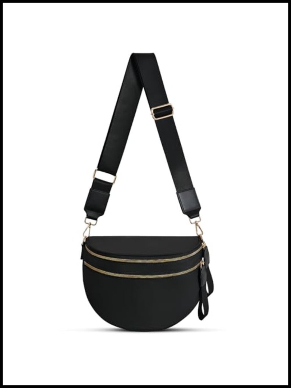 Nylon Checkered Crossbody Bum Bag for Women Expandable Fanny Pack